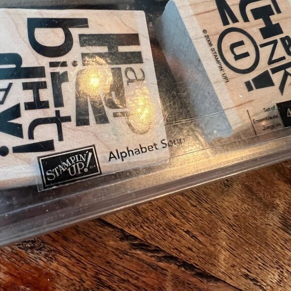 Wooden Stamps Stampin Up Alphabet Soup - Picture 5 of 6